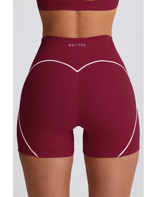 BO+TEE Red Soft Active Mini Shorts