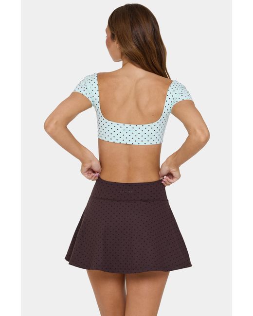 BO+TEE Green Soft Active Cap Sleeve Crop Top