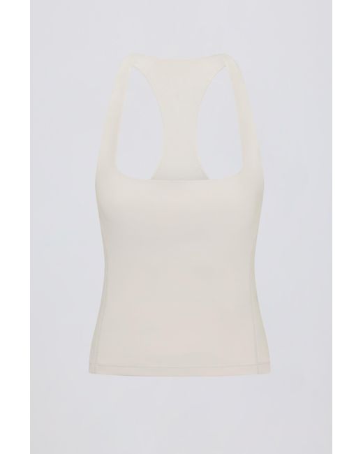 BO+TEE White Soft Active Racerback Tank Top
