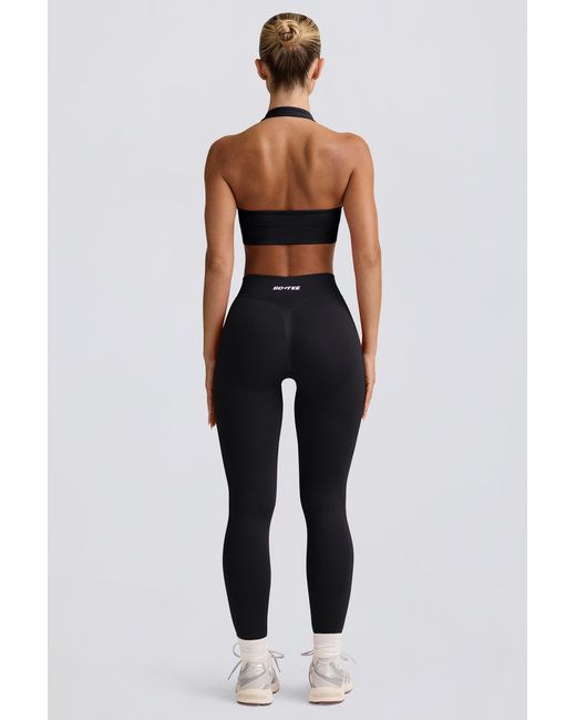 BO+TEE Black Define Luxe High-Waist Leggings