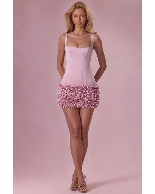 Oh Polly Pink Satin Mini Dress