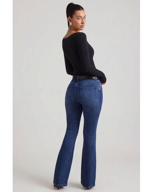 Oh Polly Blue High-Rise Flared Jeans