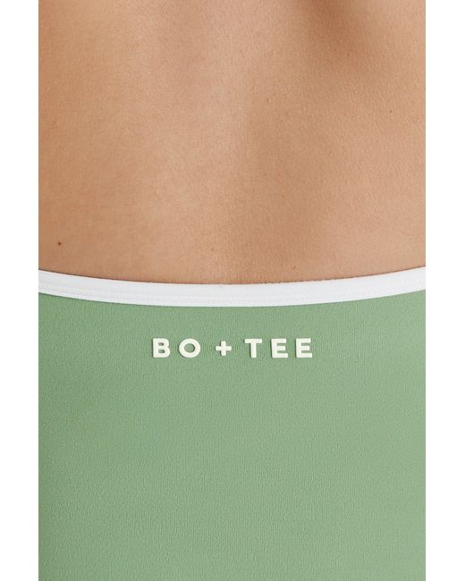 BO+TEE Green Soft Active V-Neck Halterneck Top