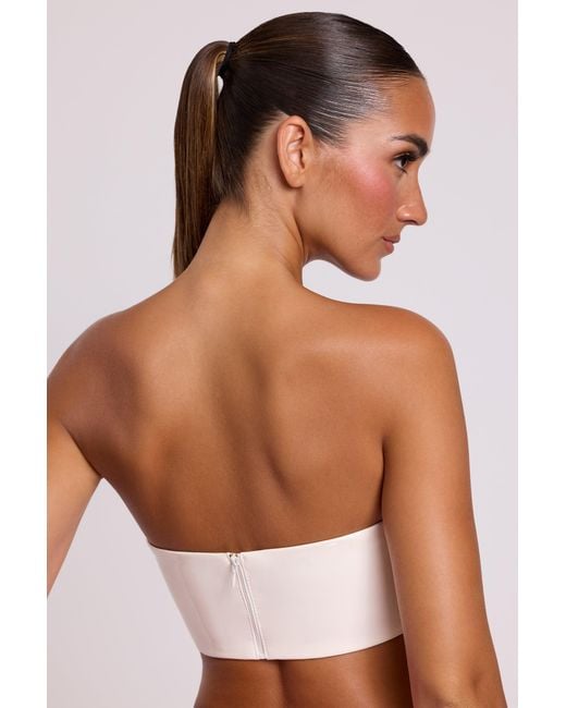 Oh Polly White Vinyl Bandeau Bralette