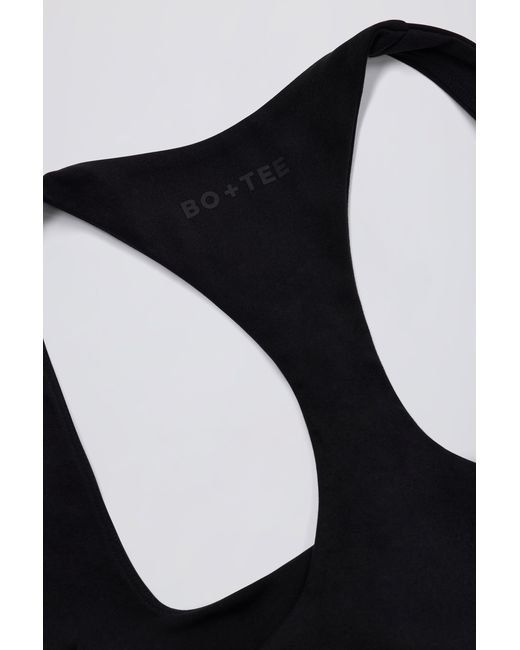 BO+TEE Black Soft Active Racerback Tank Top
