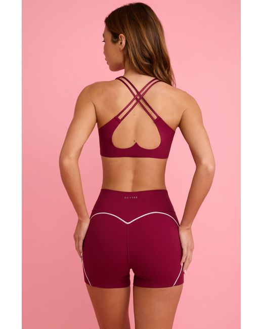 BO+TEE Red Soft Active Mini Shorts