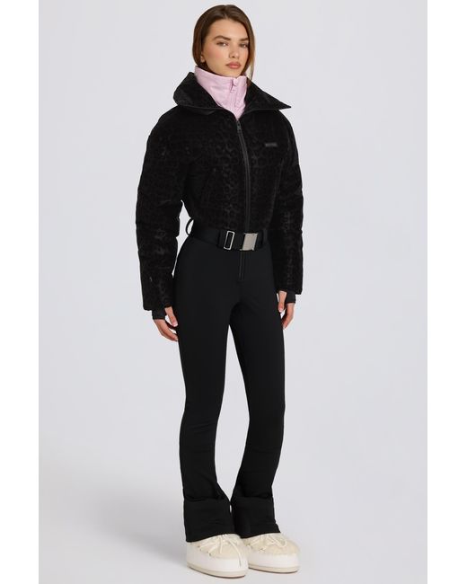 BO+TEE Black Waterproof Belted Layered Ski Suit
