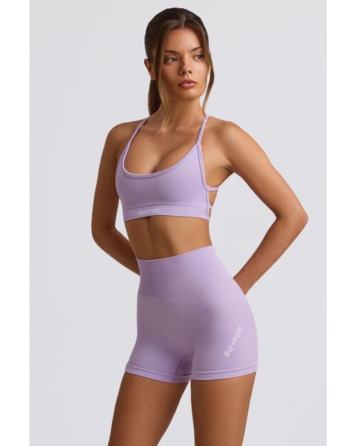 BO+TEE Purple Super Sculpt Seamless Mini Shorts