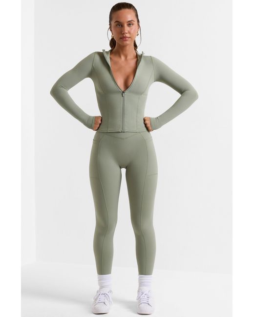 BO+TEE Green Soft Active Full-Length Leggings