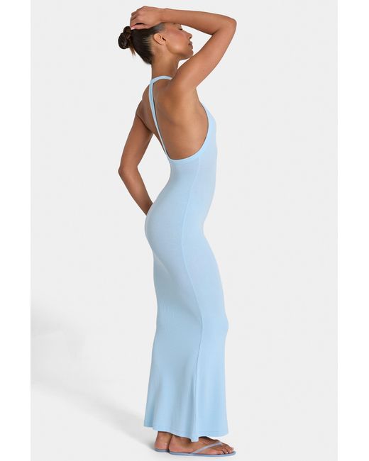 BO+TEE Blue Buttercloud Maxi Dress