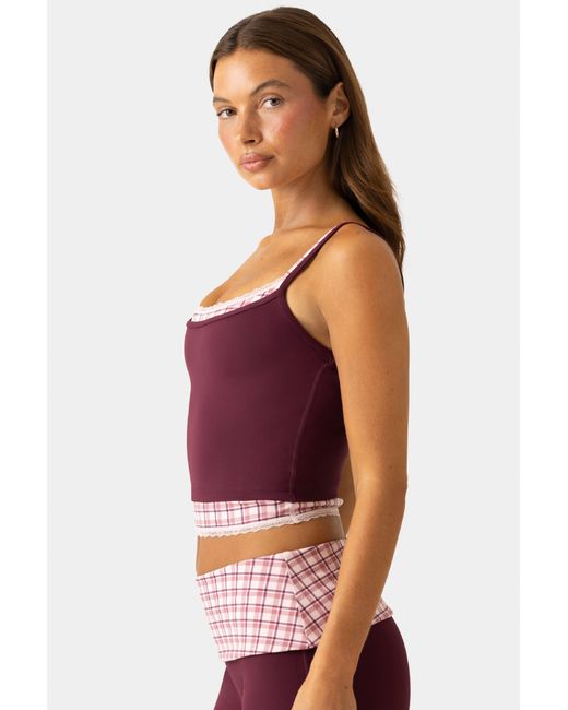 BO+TEE Red Soft Active Double-Layer Tank Top