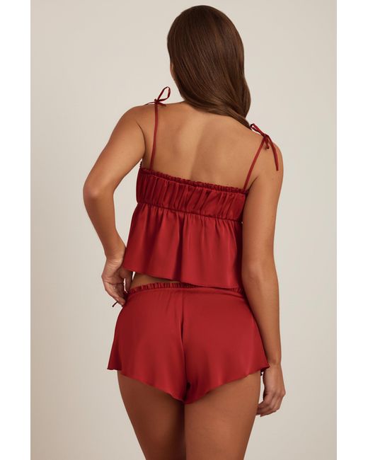Oh Polly Mid-Rise Flared Shorts