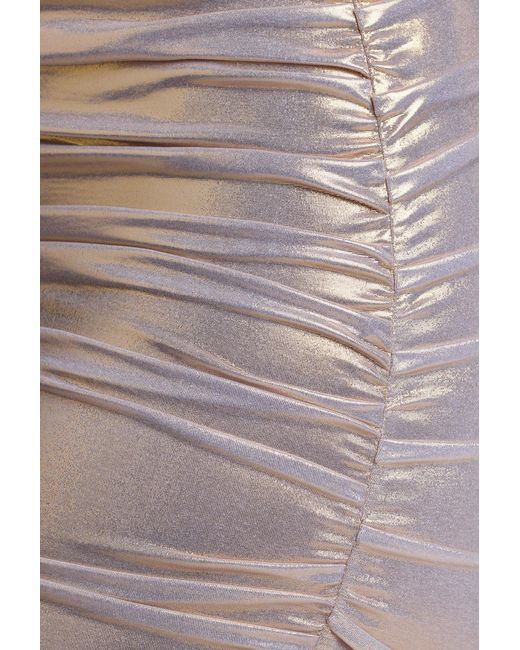 Oh Polly Long Sleeve Metallic Jersey Mini Dress