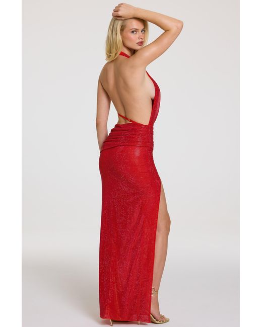 Oh Polly Red Embellished Maxi Dress