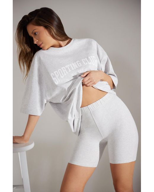 BO+TEE Gray Soft Cotton Biker Shorts