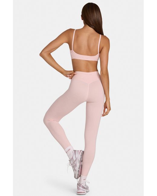 BO+TEE Pink Soft Active Full-Length Leggings