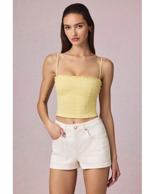 Oh Polly White High-Waist A-Line Shorts