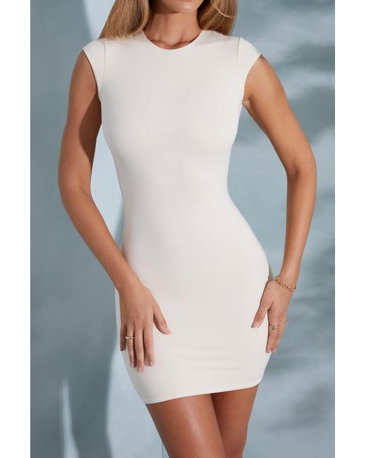Oh Polly White Open Back Cut Out Bodycon Mini Dress