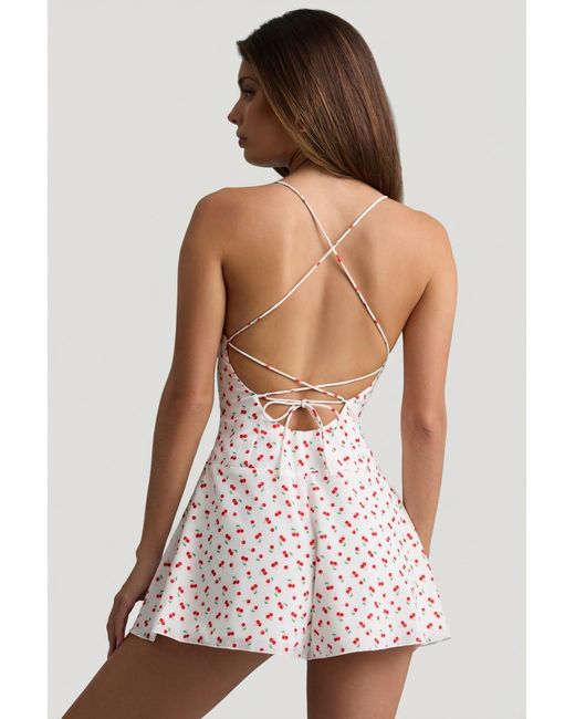 Oh Polly Multicolor Ruched Backless Playsuit