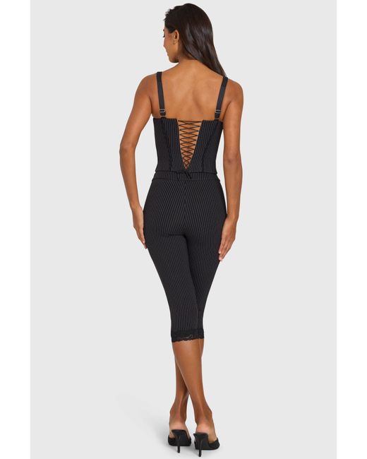 Oh Polly Black Ponte Capri Leggings
