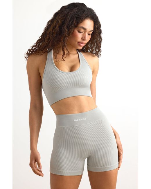 BO+TEE Gray Flexirib Mini Shorts