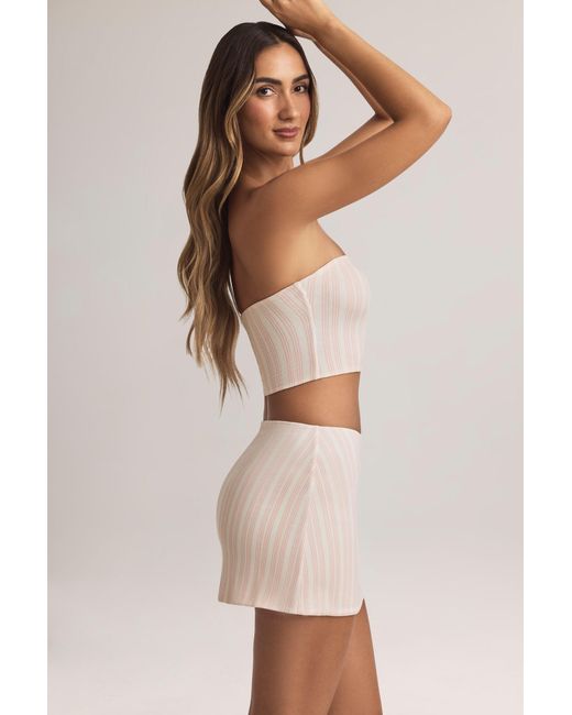 Oh Polly Multicolor Modal Mid-Rise A-Line Mini Skirt