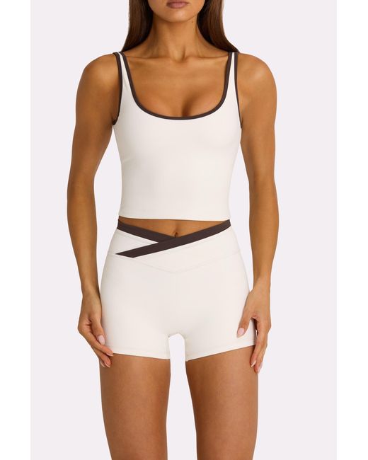 BO+TEE White Soft Active Collared Tank Top