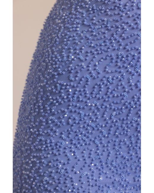 Oh Polly Blue Embellished High Waist Hot Pant Shorts