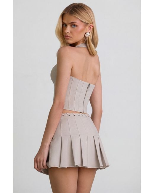 Oh Polly White Halterneck Corset Top