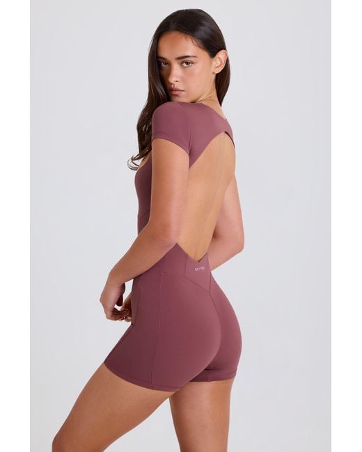BO+TEE Purple Open-Back Unitard