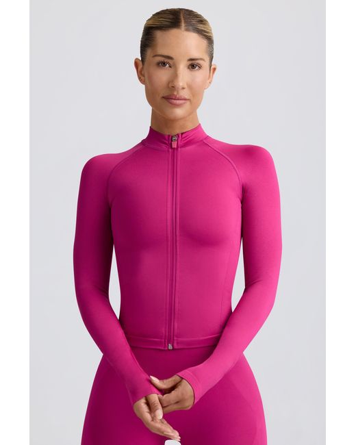 BO+TEE Purple Define Luxe Zip-Up Jacket