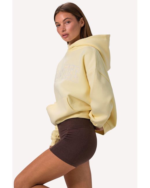 BO+TEE Natural Embroidered Oversized Hoodie