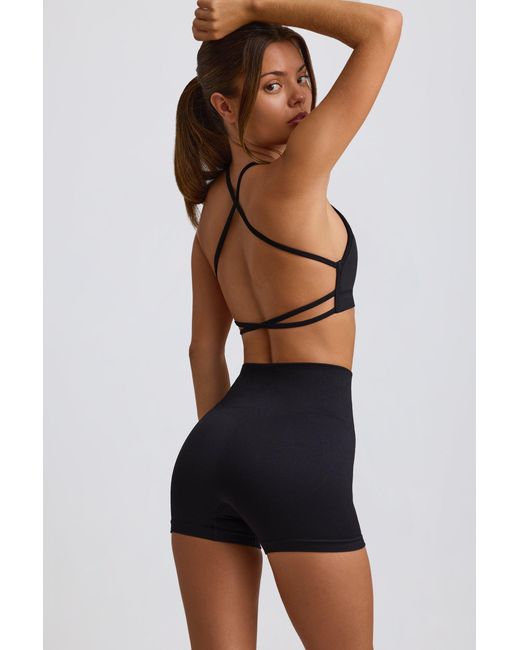 BO+TEE Black Super Sculpt Seamless Mini Shorts