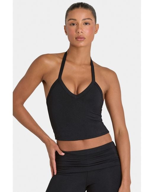 BO+TEE Black Buttercloud Crop Tank Top