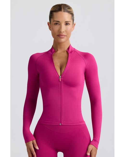 BO+TEE Purple Define Luxe Zip-Up Jacket