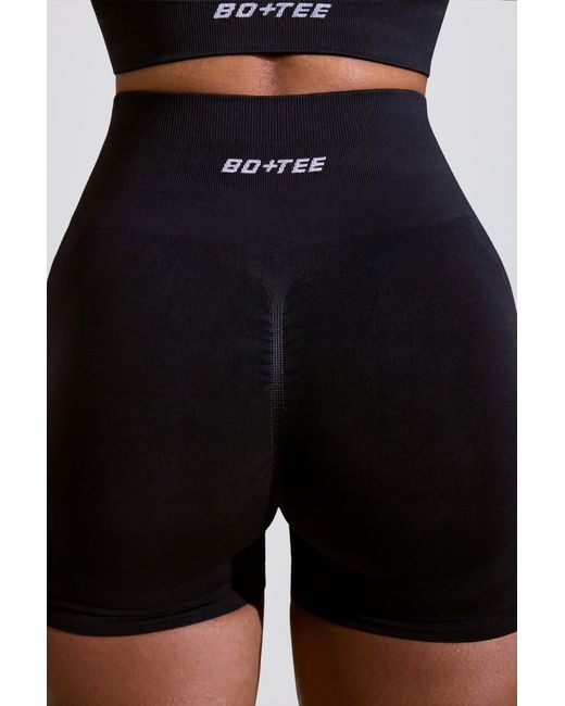 BO+TEE Black High Waist Define Luxe Mini Shorts