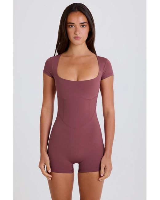 BO+TEE Purple Open-Back Unitard