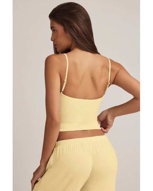 Oh Polly Yellow Modal Camisole Pyjama Top