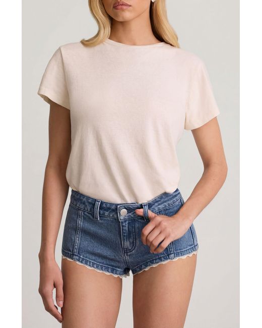 Oh Polly Blue Low-Rise Hot Pants