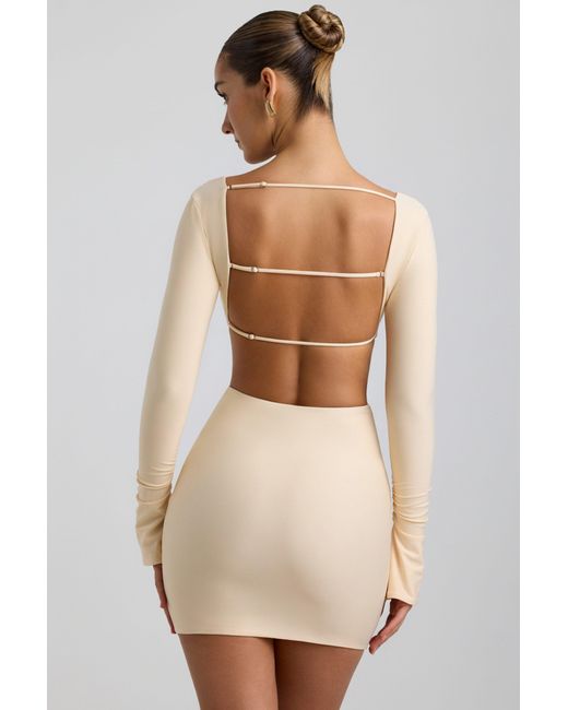 Oh Polly White Cut-Out Hardware Detail Mini Dress