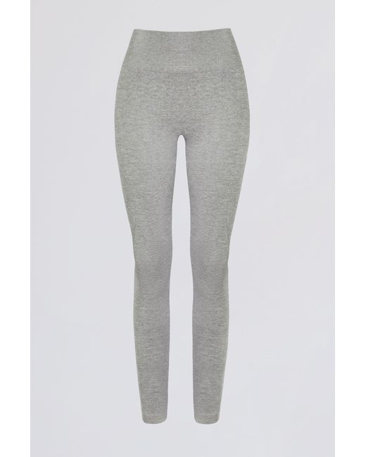 BO+TEE Gray Super Sculpt Seamless High-Waist Leggings