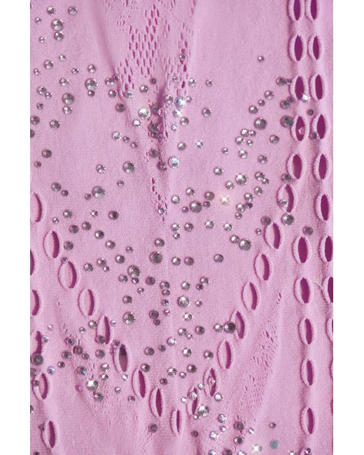 Oh Polly Pink Embellished Halterneck Mini Dress