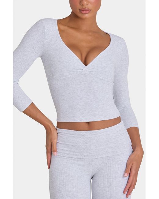 BO+TEE Gray Buttercloud Top