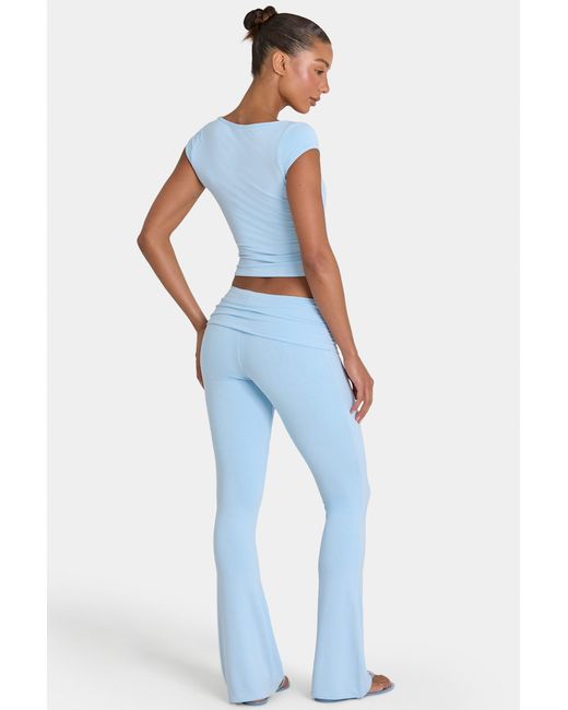 BO+TEE Blue Buttercloud Flared Leggings
