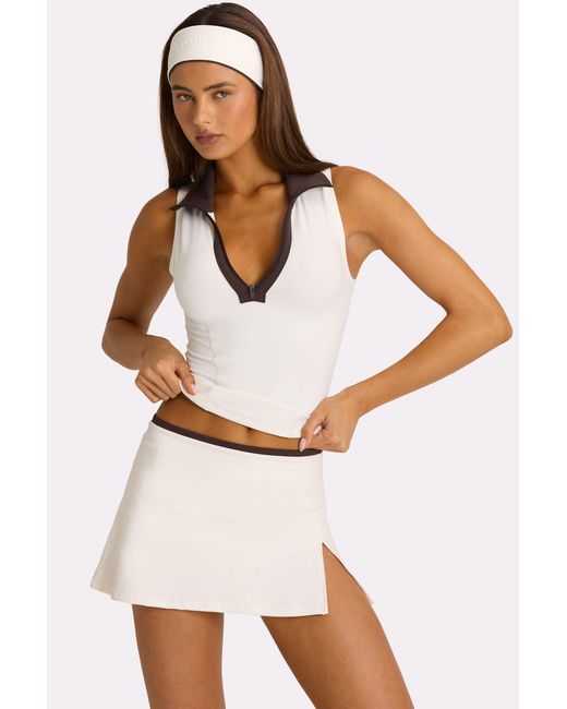 BO+TEE White Soft Active Collared Tank Top