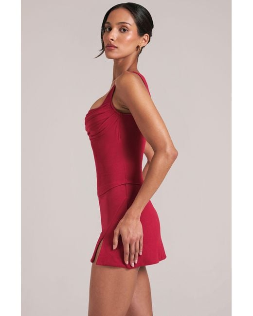 Oh Polly Red Square-Neck Top