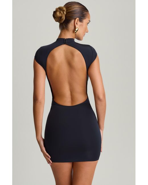 Oh Polly Black Ruched Mini Skirt