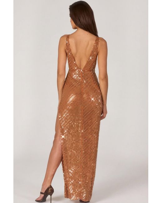 Oh Polly Multicolor Embellished Maxi Dress