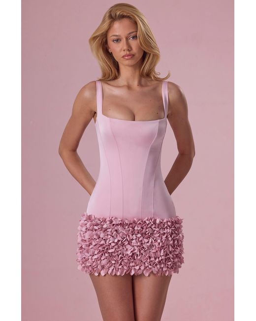 Oh Polly Pink Satin Mini Dress