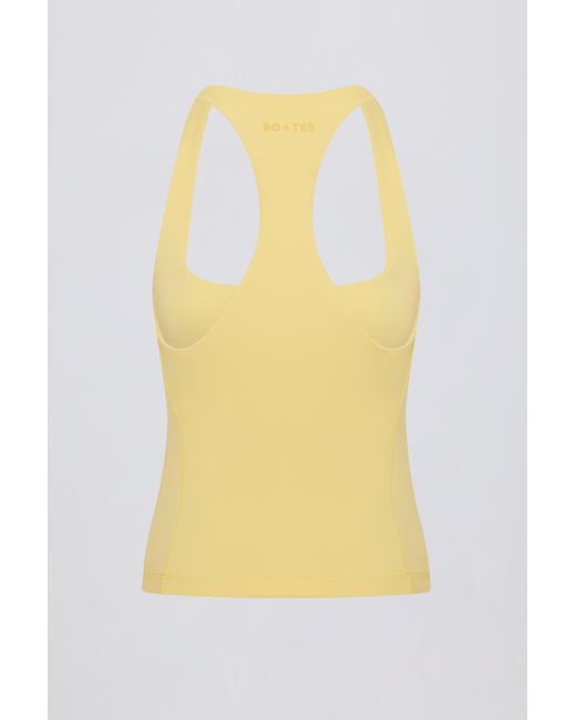 BO+TEE Yellow Soft Active Racerback Tank Top